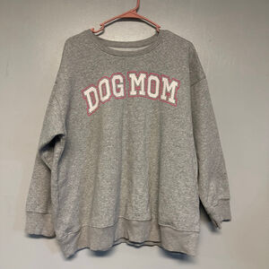Celebrate! Gray Dog Mom Sweatshirt Plus women’s Size XL crew neck lounge wear